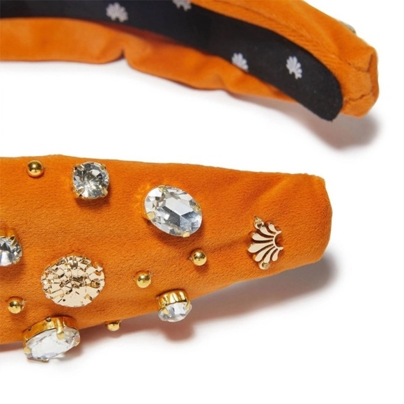 Lele Sadoughi Orange Knotted Gameday Fan Headband main image 12